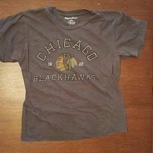 Grey vintage Blackhawks shirt